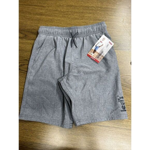 New Levi's Pull on Drawstring Shorts Straight‎ Small Gray - Picture 1 of 11